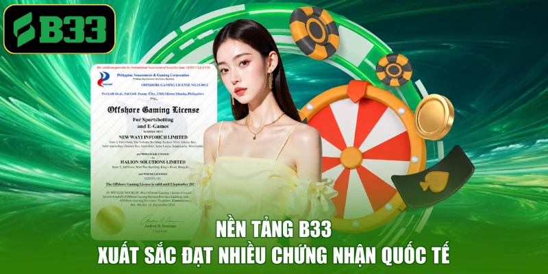 Nền tảng B33 xuất sắc đạt nhiều chứng nhận quốc tế